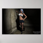 Against the Wall - Sexy Pin Up Artwork Poster