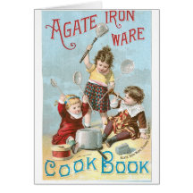 Agate Iron Ware Vintage Cookbook Ad Art Card