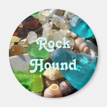 Agates de Seaglass de vert bleu de magnet de chien Aimant