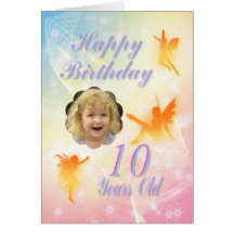 Age 10, flower fairy birthday card