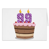 Age 99 on Birthday Cake cards
