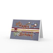 Age Specific All Sports Birthday Card Template