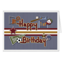Age Specific All Sports Birthday Card Template
