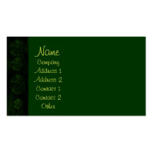 Aged Antique Hunter Green Business Card