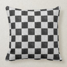 Aged Chequerboard Throw Pillow