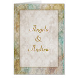 Aged Damask  Wedding Invitation Card