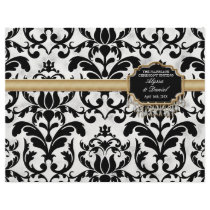 Aged Distressed Damask Golden Bling Look Wedding Flyers