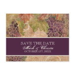 Aged Grape Vineyard Save the Date Post Card