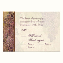 Aged Grape Vineyard Wedding RSVP Response Card invitations