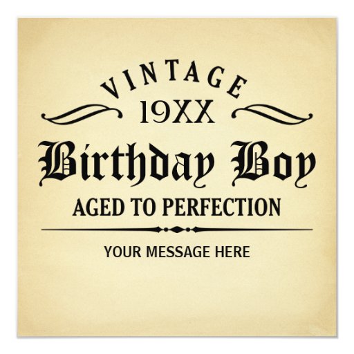Aged To Perfection Funny Birthday 5 25x5 25 Square Paper Invitation Card Zazzle Aged To Perfection Invitation Template Free