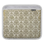 Aged White Damask Print iPad Sleeves