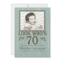 Aged Wood 70th Birthday Photo