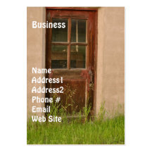 Aged Wooden Door Grunge Business Card