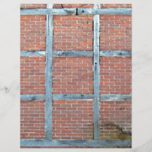 Aged Wooden Door in Red Brick Wall Flyer