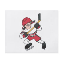aggressive mean ice hockey player graphic personalized flyer