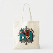 Aggressive Men's Soccer Tote Bag