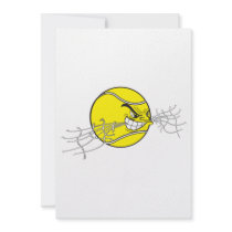 aggressive tennis ball biting net graphic invite