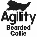 Agility Bearded Collie embroidered shirts