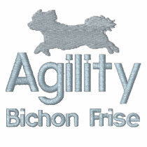 Agility Bichon Frise Embroidered Polo Shirt
