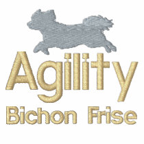 Agility Bichon Frise Embroidered T-Shirt