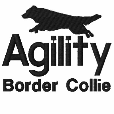 Agility Border Collie Women's Embroidered Shirt by MenagerieMayhem