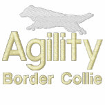 Agility Border Collie Women's Embroidered Hooded Sweatshirt