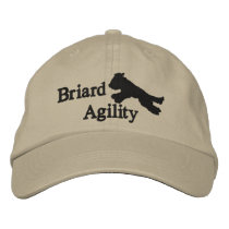 Agility Briard Embroidered Baseball Caps