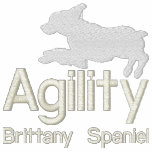 Agility Brittany Spaniel Women's embroidered shirts
