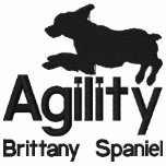 Agility Brittany Spaniel Women's Embroidered Hoodie