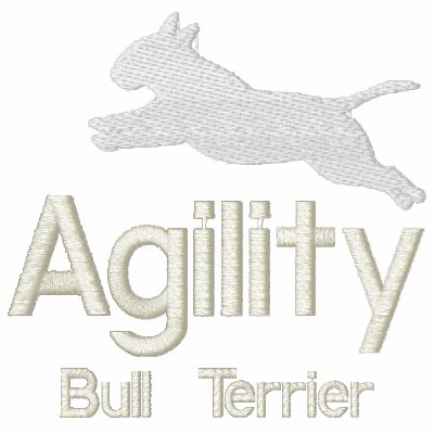 Agility Bull Terrier Women's Embroidered Polo Shirt by MenagerieMayhem