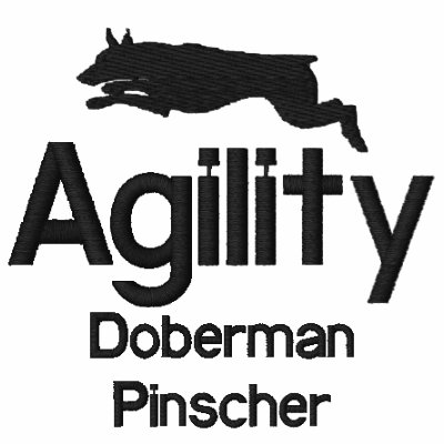 Agility Doberman Pinscher Embroidered Polo Shirt by MenagerieMayhem