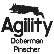 Agility Doberman Pinscher Embroidered Polo Shirt