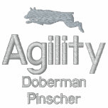 Agility Doberman Pinscher Women's Embroidered Shirt