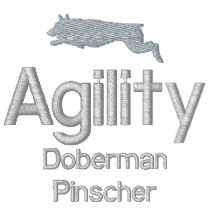 Agility Doberman Pinscher Women's Embroidered Shirt