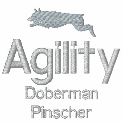 Agility Doberman Pinscher Women's Embroidered Shirt by MenagerieMayhem
