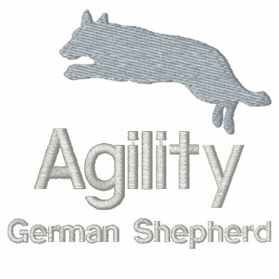 Agility German Shepherd Women's Embroidered Polo Shirt by MenagerieMayhem