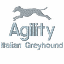 Agility Italian Greyhound Embroidered LS Shirt