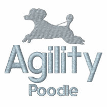 Agility Poodle Embroidered Long Sleeve Shirt