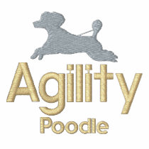 Agility Poodle Embroidered T-Shirt