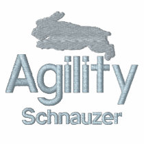 Agility Schnauzer Embroidered Long Sleeve TShirt