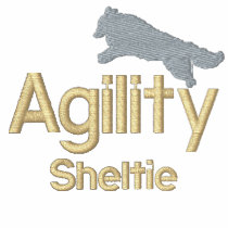 Agility Sheltie Embroidered T-Shirt