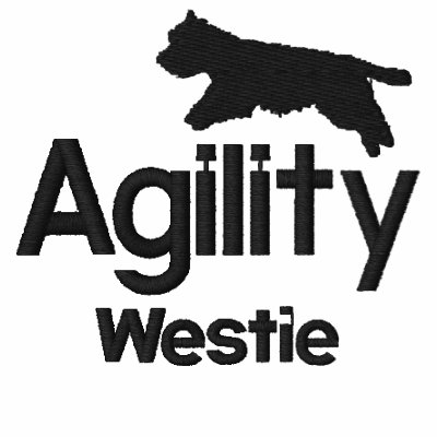 Agility Westie Embroidered Polo Shirt by MenagerieMayhem