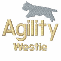 Agility Westie Embroidered T-Shirt