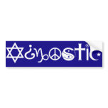 Agnostic Bumper Sticker bumper stickers