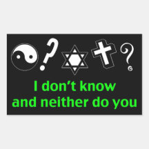 agnostic bumper sticker