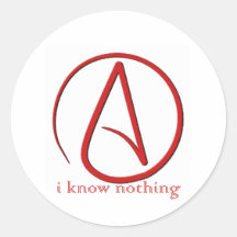 Agnostic I Know Nothing Sticker