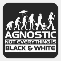 Agnostic White Stickers