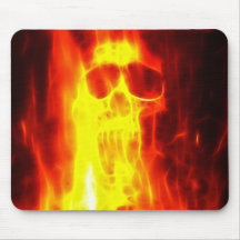 Agony Fiery Skull Mouse Pads
