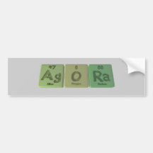 Agora-Ag-O-Ra-Silver-Oxygen-Radium Bumper Sticker