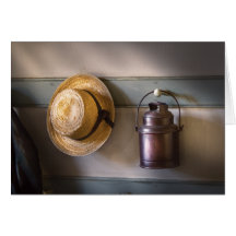 Agriculteur - le support de manteau carte de vœux